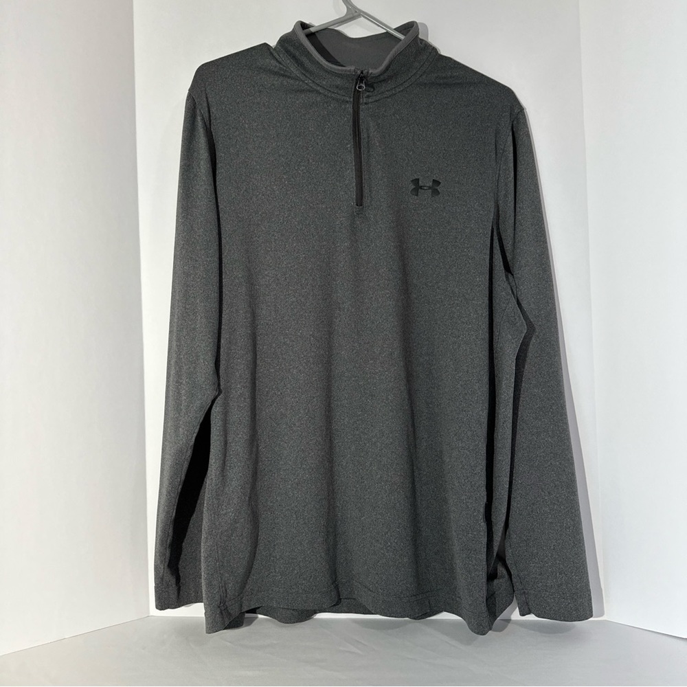 Men’s Under Armour Cold Gear Grey Quarter Zip Size XL Loose Fit